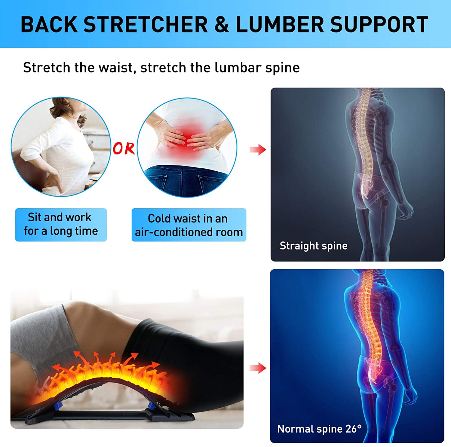 Magnet Massage Set Up Benches  - Posture Corrector Back recension och pris
