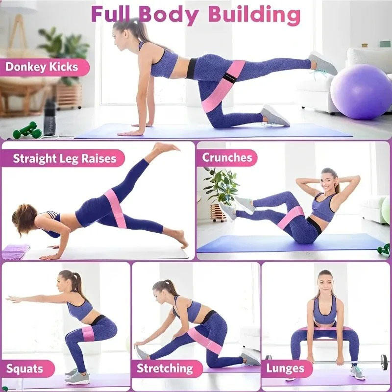 3Pcs Fabric Resistance Hip Boo - Yoga Fitness Resistance Band recension och pris